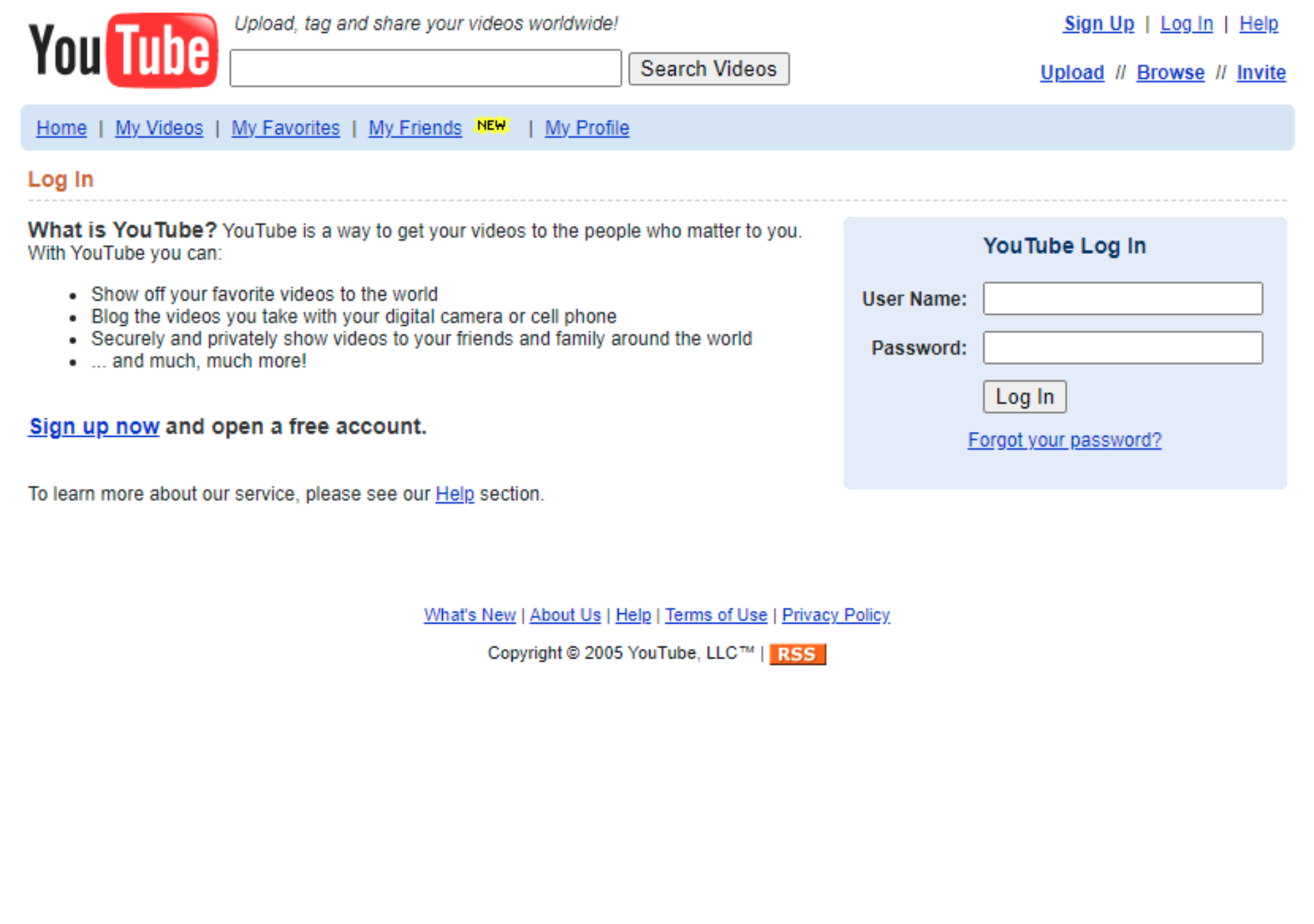 2005 - YouTube is founded